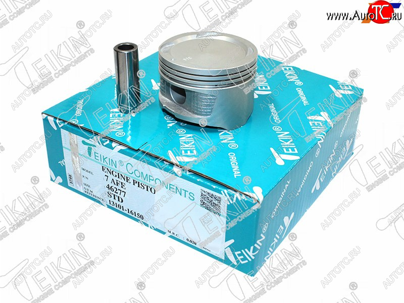 5 549 р. Комплект поршней с пальцами TEIKIN (7AFE) Toyota Carina Е210 седан дорестайлинг (1996-1998)  с доставкой в г. Воронеж