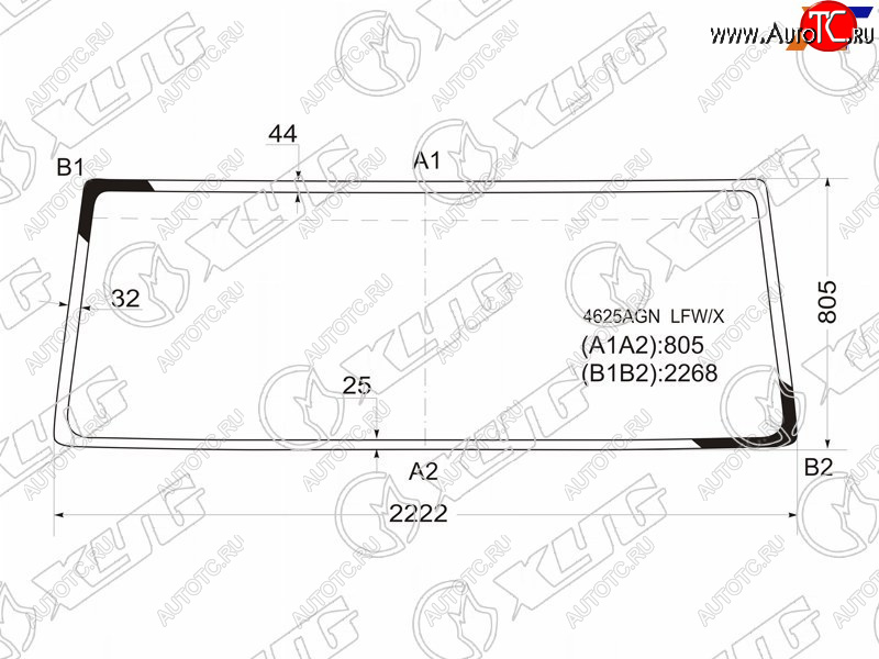10 249 р. Стекло лобовое DAF 75 93-98  85 93-98 XYG 4625AGN LFW/X  с доставкой в г. Воронеж
