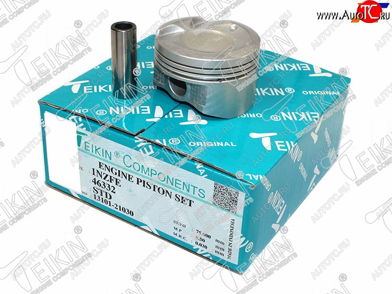3 699 р. Комплект поршней с пальцами TEIKIN (1NZ-FE)  Toyota Corolla Fielder  E120 - Corolla Runx  E120  с доставкой в г. Воронеж