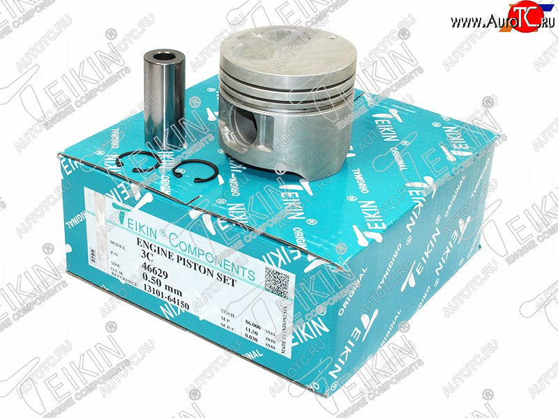 8 449 р. Поршень (к-т 4 шт без охлаждения) TOYOTA ESTIMALUCIDALITETOWNACE 3C-T 92-04 TEIKIN 46629 050  с доставкой в г. Воронеж