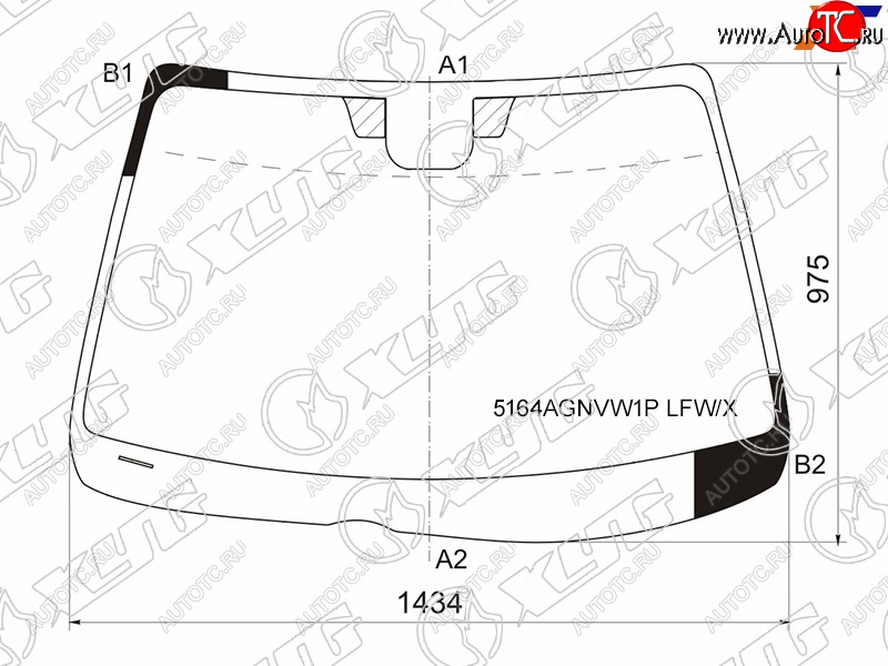 6 849 р. Стекло лобовое Mazda 6 05-08 XYG 5164AGNVW1P LFW/X  с доставкой в г. Воронеж