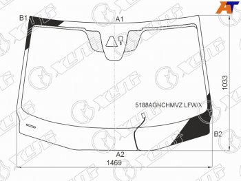 16 449 р. Стекло лобовое (Обогрев щеток Камера Датчик дождя Молдинг) Mazda 3 18- XYG 5188AGNCHMVZ LFW/X  с доставкой в г. Воронеж. Увеличить фотографию 2