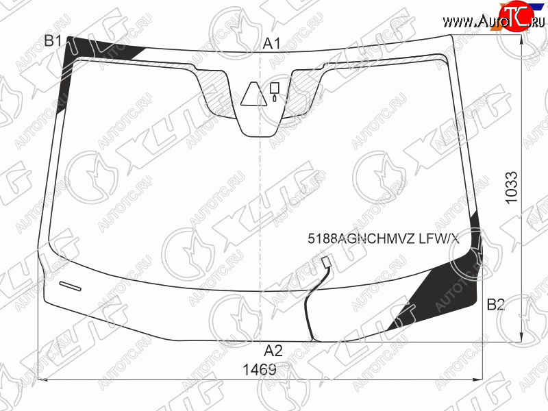 16 449 р. Стекло лобовое (Обогрев щеток Камера Датчик дождя Молдинг) Mazda 3 18- XYG 5188AGNCHMVZ LFW/X  с доставкой в г. Воронеж
