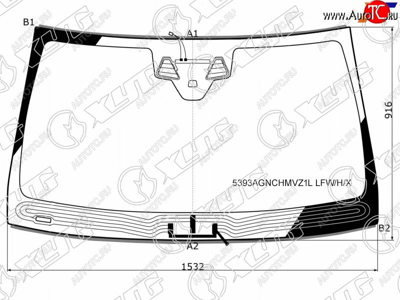 10 349 р. Стекло лобовое (Обогрев щеток Две камеры Датчик дождя Молдинг) Mercedes-Benz GLE Coupe 14-19 XYG 5393AGNCHMVZ1L LFW/H/X  с доставкой в г. Воронеж