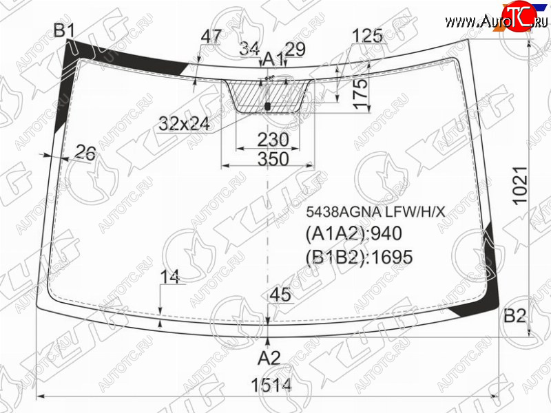 8 799 р. Стекло лобовое (Антенна) XYG Mercedes-Benz Vito W639 рестайлинг (2010-2014)  с доставкой в г. Воронеж