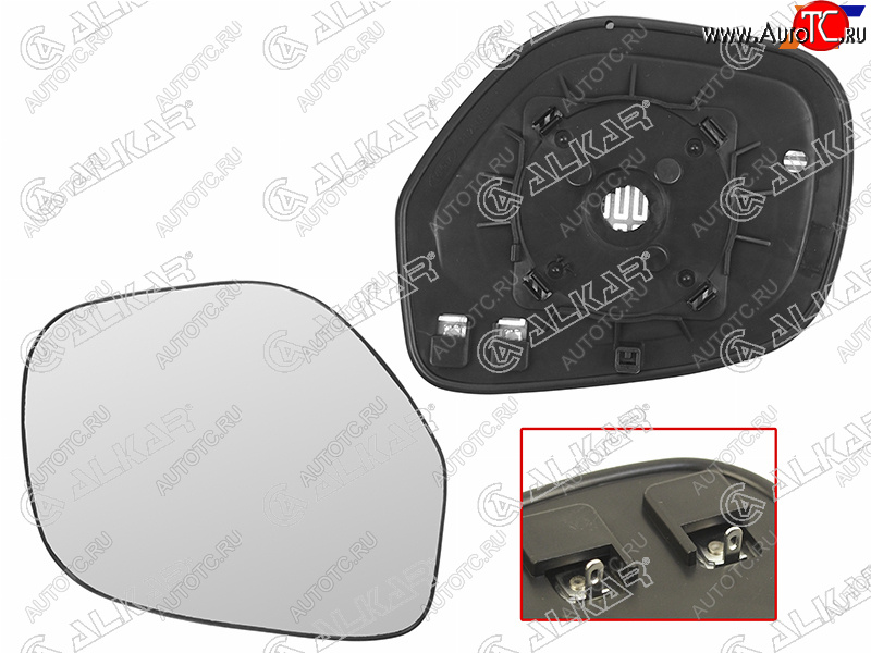 1 499 р. Правое полотно зеркала (асферическое, с обогревом) ALKAR  CITROEN C4 aircross (2012-2017), Mitsubishi ASX (2010-2012), Mitsubishi Outlander  XL (2010-2013), Peugeot 4008 (2012-2017)  с доставкой в г. Воронеж