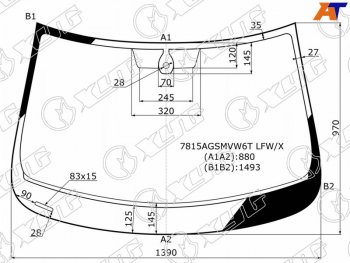 6 399 р. Стекло лобовое (Датчик дождя Круглый датчик дождя) XYG  Volkswagen Polo  Mk6 (2020-2022) лифтбек  с доставкой в г. Воронеж. Увеличить фотографию 1