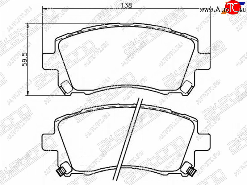 2 099 р. Колодки тормозные AKEBONO (передние)  Subaru Forester  SF - Legacy  BH/BE12  с доставкой в г. Воронеж