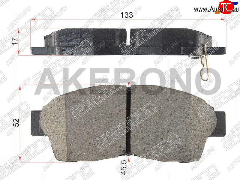 2 769 р. Колодки тормозные AKEBONO (передние)  Toyota Carina  T190 - Corona  T190  с доставкой в г. Воронеж