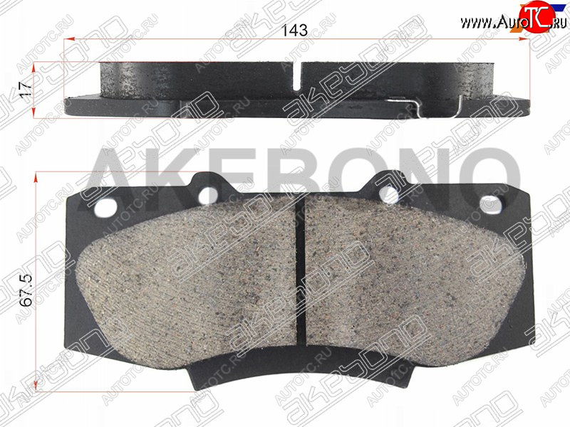 2 999 р. Колодки тормозные AKEBONO (передние) Toyota Hilux AN20,AN30  2-ой рестайлинг (2011-2016)  с доставкой в г. Воронеж