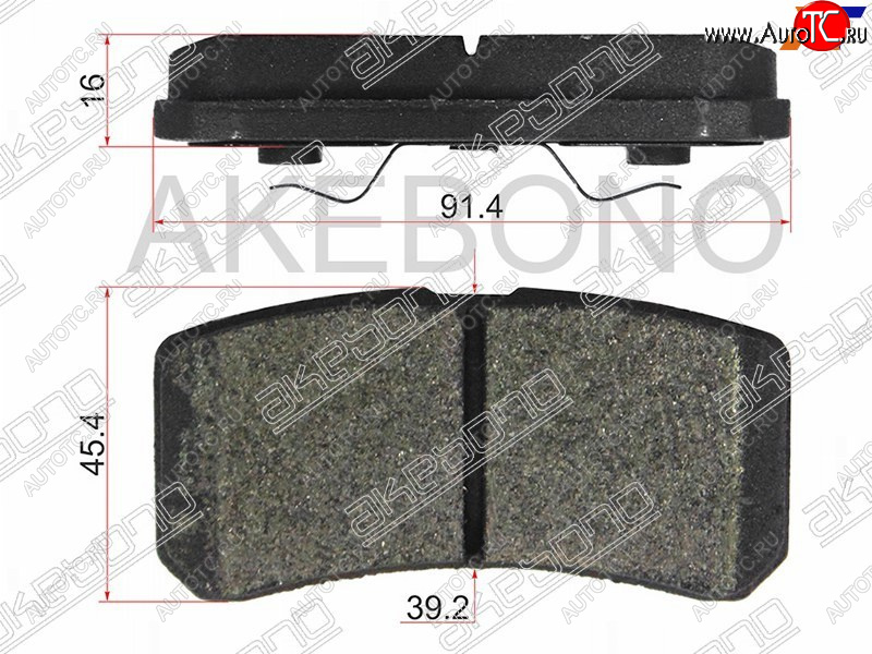 1 989 р. Задние тормозные колодки AKEBONO Mitsubishi ASX дорестайлинг (2010-2012)  с доставкой в г. Воронеж