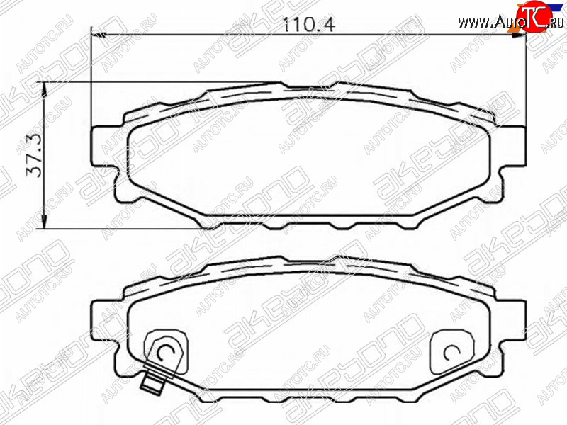 1 579 р. Задние тормозные колодки AKEBONO Subaru Forester SH (2008-2013)  с доставкой в г. Воронеж
