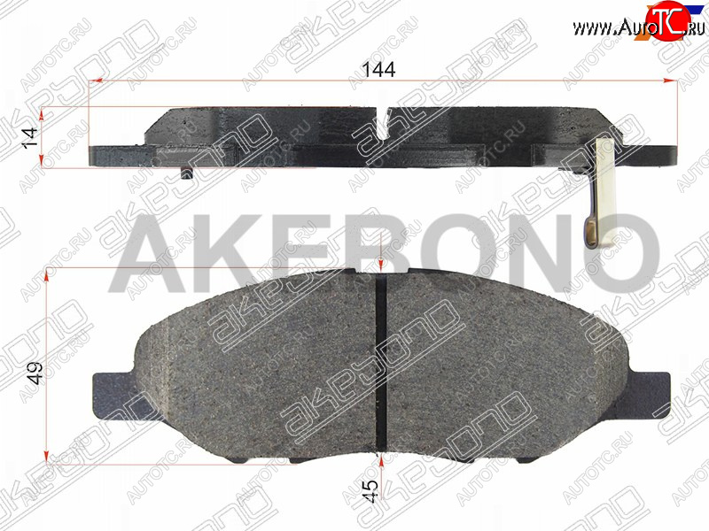 2 099 р. Колодки тормозные AKEBONO (передние) Nissan Juke 1 YF15 рестайлинг (2014-2020)  с доставкой в г. Воронеж
