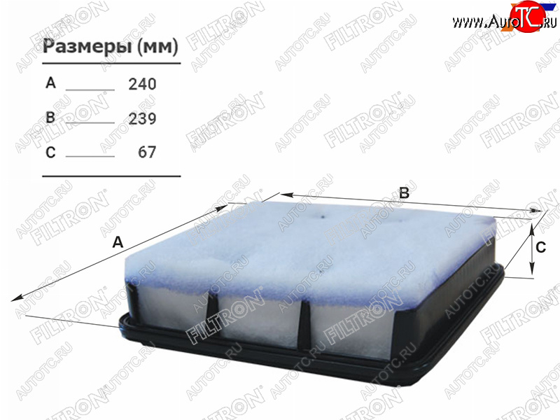 899 р. Фильтр воздушный FILTRON  Mitsubishi L200 ( 3 K74T,  4,  5 KK,KL) - Pajero Sport ( PB,  QE,  QF)  с доставкой в г. Воронеж