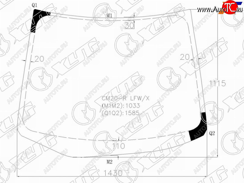 6 449 р. Стекло лобовое Toyota Ipsum (ACM20) 01-09 XYG CM20-R LFW/X  с доставкой в г. Воронеж