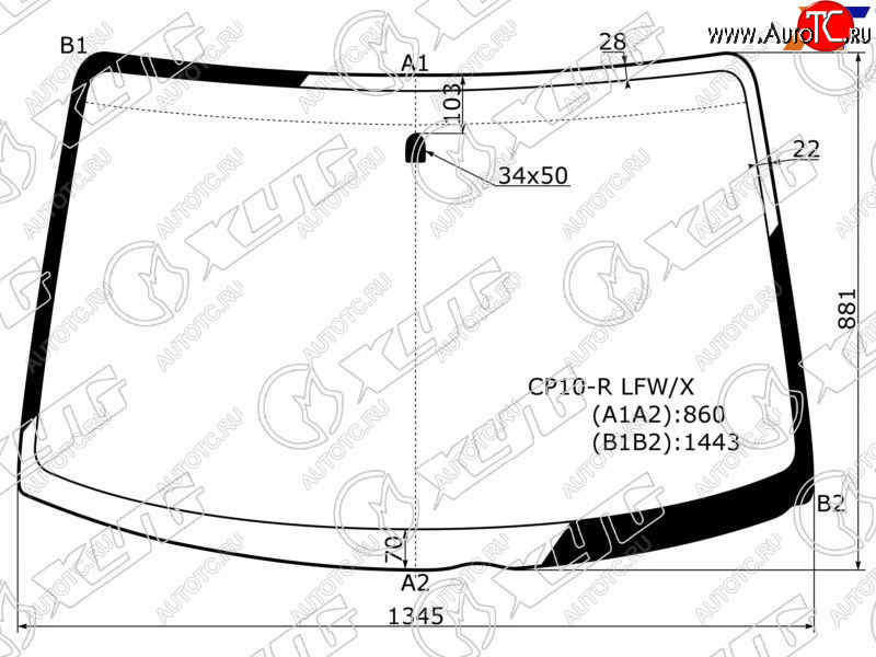 5 499 р. Стекло лобовое Toyota Funcargo 99-05  Yaris Verso 99-06 XYG CP10-R LFW/X  с доставкой в г. Воронеж