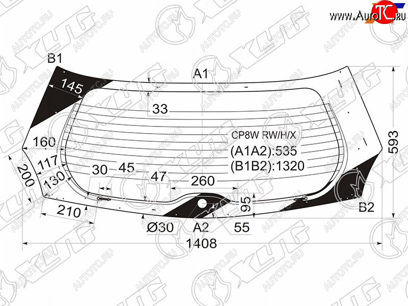 7 999 р. Стекло заднее (Цвет зеленый Обогрев) Mazda Premacy 99-05 XYG CP8W RW/H/X  с доставкой в г. Воронеж
