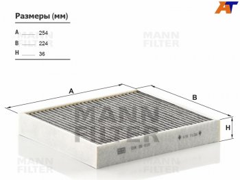 1 339 р. Фильтр салона угольный MANN  Audi A1 ( 8X1 хэтчбэк 3 дв.,  8XA хэтчбэк 5 дв.,  GB хэтчбэк 5 дв.) (2010-2025), Skoda Fabia ( Mk2,  Mk3) (2010-2018), Volkswagen Polo ( 5,  Mk5,  Mk6) (2009-2022)  с доставкой в г. Воронеж. Увеличить фотографию 1