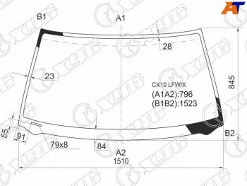 7 599 р. Стекло лобовое Toyota Avalon 94-00 XYG CX10 LFW/X  с доставкой в г. Воронеж. Увеличить фотографию 1