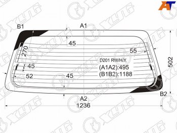 6 499 р. Стекло заднее (Цвет зеленый Обогрев) Mazda Demio 96-02 XYG D201 RW/H/X  с доставкой в г. Воронеж. Увеличить фотографию 1