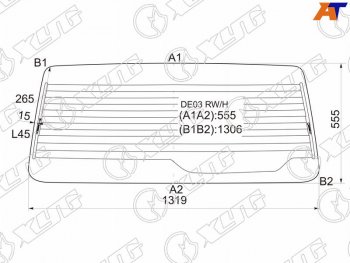 7 999 р. Стекло заднее (Цвет зеленый Обогрев) Mitsubishi Delica 89-99  L300 87-98 XYG DE03 RW/H  с доставкой в г. Воронеж. Увеличить фотографию 1