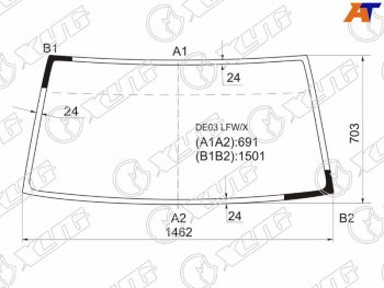 4 649 р. Стекло лобовое Mitsubishi Delica 89-99  Hyundai Grace 93-03  Porter 98-10  Mitsubishi L300 87-98 XYG DE03 LFW/X  с доставкой в г. Воронеж. Увеличить фотографию 1