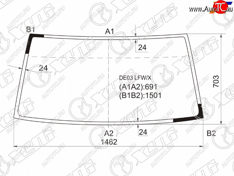 4 649 р. Стекло лобовое Mitsubishi Delica 89-99  Hyundai Grace 93-03  Porter 98-10  Mitsubishi L300 87-98 XYG DE03 LFW/X  с доставкой в г. Воронеж