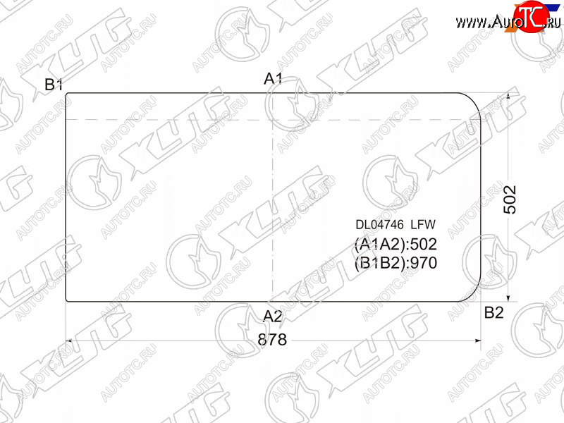 4 999 р. Стекло лобовое Freightliner Fld 89- XYG DL04746 LFW  с доставкой в г. Воронеж