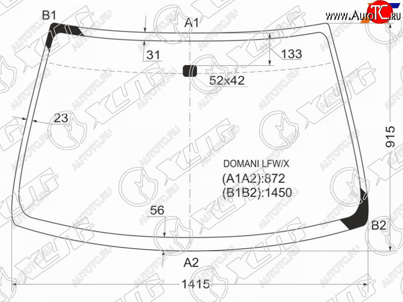 5 699 р. Стекло лобовое Honda Civic EURO 93-98  Domani 92-96  Isuzu Gemini 93-97  Rover 400 95-00  45 99- XYG DOMANI LFW/X  с доставкой в г. Воронеж