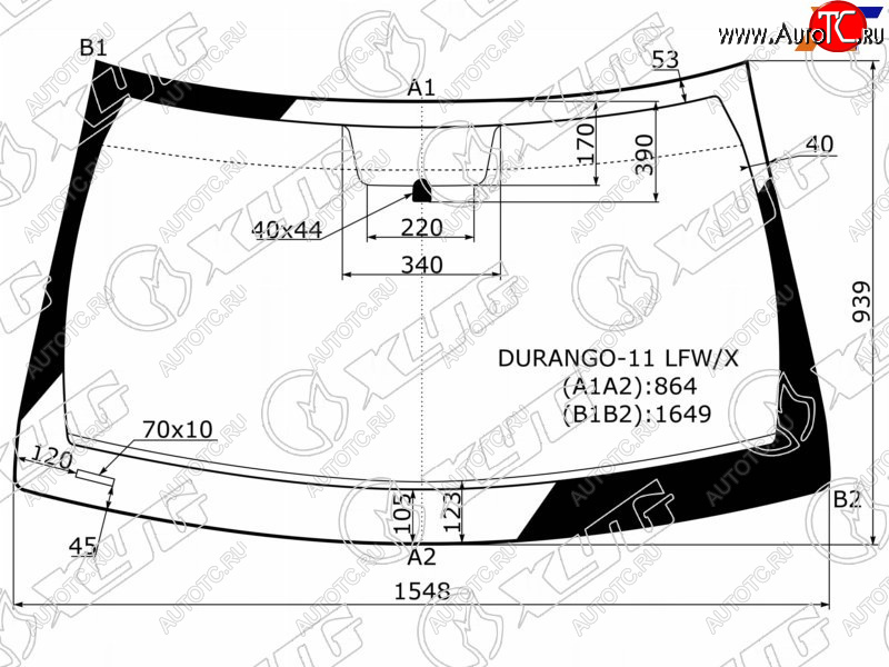 7 499 р. Стекло лобовое Dodge Durango 11-13  Jeep Grand Cherokee 10-13 XYG DURANGO-11 LFW/X  с доставкой в г. Воронеж