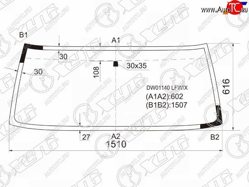 6 499 р. Стекло лобовое Jeep Cherokee 83-01  Wrangler 86-96 XYG DW01140 LFW/X  с доставкой в г. Воронеж