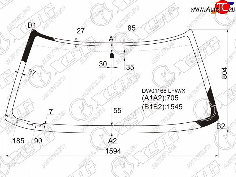 5 199 р. Стекло лобовое Chevrolet Blazer 94-05 XYG DW01168 LFW/X  с доставкой в г. Воронеж