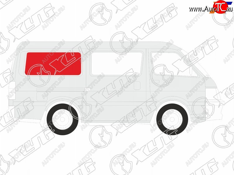 1 299 р. Стекло кузова боковое (не опускное) (Справа Цвет зеленый) Ford Econoline 92-97 XYG DW01292 SF/RH/X  с доставкой в г. Воронеж