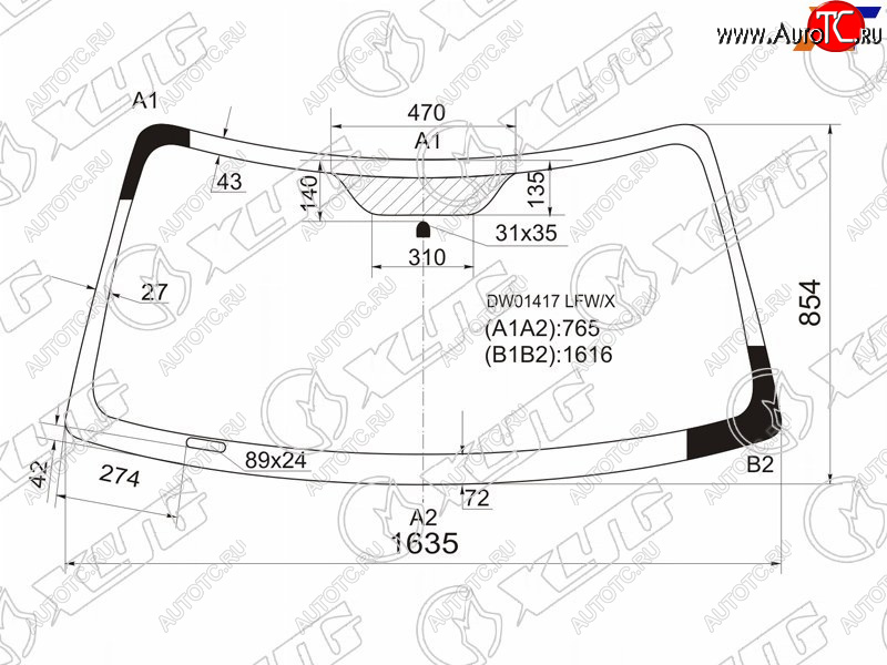 6 999 р. Стекло лобовое FORD EXPLORER 03-10/LINCOLN AVIATOR 03-05 XYG DW01417 LFW/X, dw01417lfwx XYG DW01417 LFW/X  с доставкой в г. Воронеж