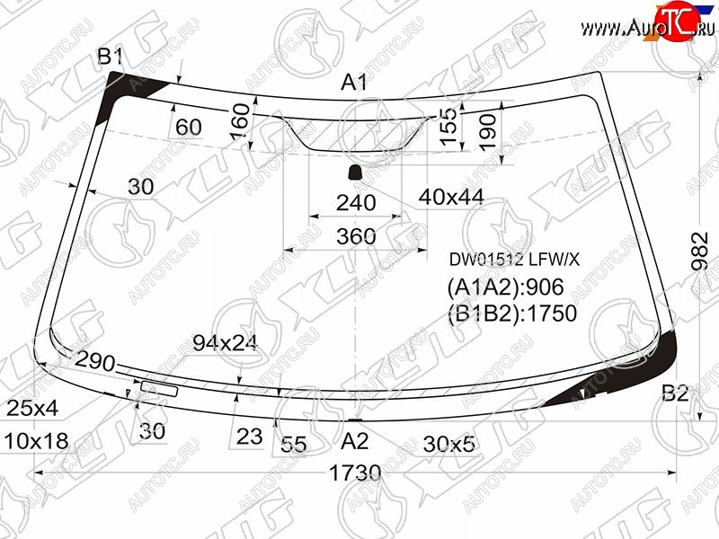 6 999 р. Стекло лобовое Dodge Ram 01-08 XYG DW01512 LFW/X  с доставкой в г. Воронеж