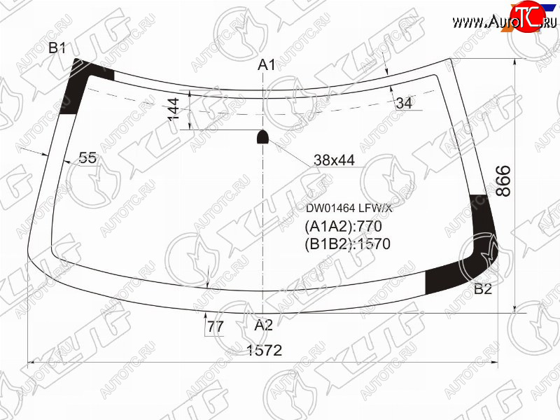 6 949 р. Стекло лобовое JEEP GRAND CHEROKEE 99-04                                                             XYG DW01464 LFW/X  с доставкой в г. Воронеж