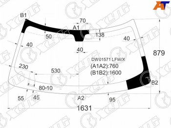 Стекло лобовое (Молдинг 4D SED5D WGN) Chrysler 300C 04-11  Dodge Magnum 03-08 XYG DW01571 LFW/X
