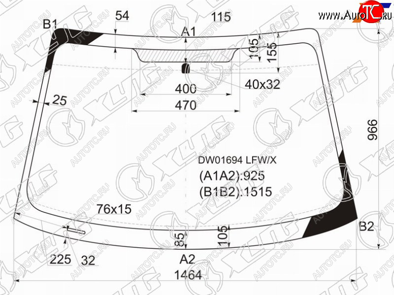 5 699 р. Стекло лобовое Ford Focus 98-04 XYG DW01694 LFW/X  с доставкой в г. Воронеж