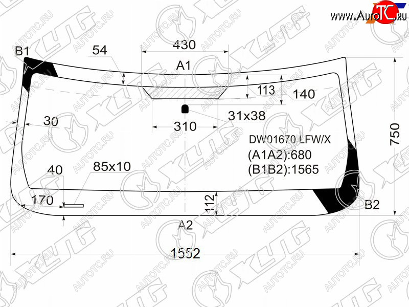 5 349 р. Стекло лобовое DODGE NITRO 06-11 XYG DW01670 LFW/X  с доставкой в г. Воронеж