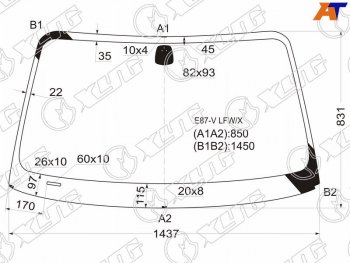 5 299 р. Стекло лобовое BMW 1-Series 04-13 XYG E87-V LFW/X  с доставкой в г. Воронеж. Увеличить фотографию 1