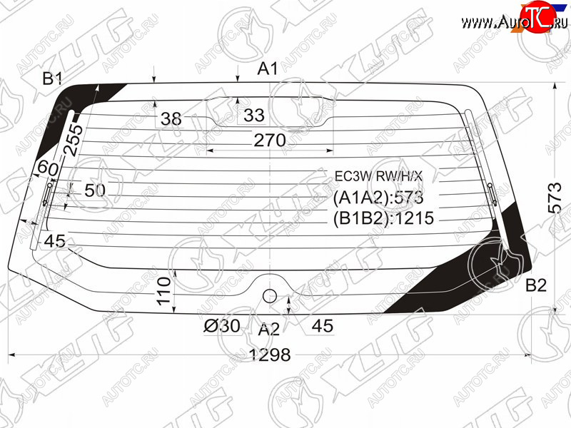 2 369 р. Стекло заднее с обогревом MITSUBISHI LEGNUM 5D WGN 98-02 XYG EC3W RW/H/X, ec3wrwhx XYG EC3W RW/H/X  с доставкой в г. Воронеж