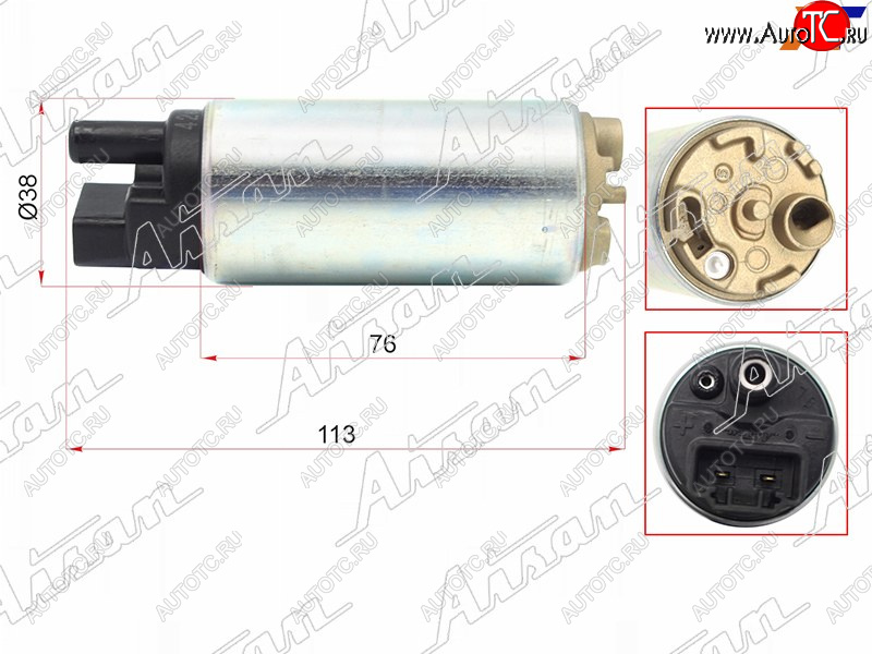 10 249 р. Топливный насос 1NZFE,2NZFE,1ZZFE 00-,2UZFE UZJ100 98-,3SFE,4SFE,4VZ,4AFE,5AFE                     AISAN EFP1-28280  с доставкой в г. Воронеж