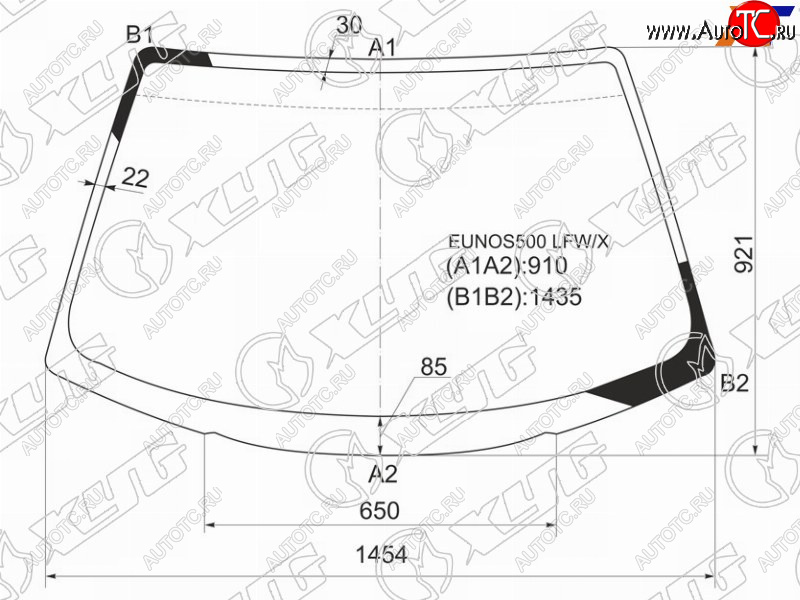 6 649 р. Стекло лобовое Mazda Eunos 500 92-95  Xedos 6 92-99 XYG EUNOS500 LFW/X  с доставкой в г. Воронеж