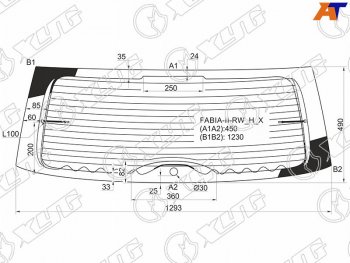 7 549 р. Стекло заднее (Цвет зеленый Обогрев 5D HBK) Skoda Fabia 07-15 XYG FABIA-II RW/H/X  с доставкой в г. Воронеж. Увеличить фотографию 1