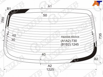 5 499 р. Стекло заднее с обогревом DAEWOO LEGANZA 4D 97-02                                                    XYG FB20595 RW/H/X  с доставкой в г. Воронеж. Увеличить фотографию 1