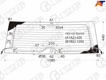 7 199 р. Стекло заднее (Цвет зеленый Обогрев Антенна) Toyota RAV4 (CA20) 00-05 XYG FB21155 RW/H/X  с доставкой в г. Воронеж. Увеличить фотографию 1