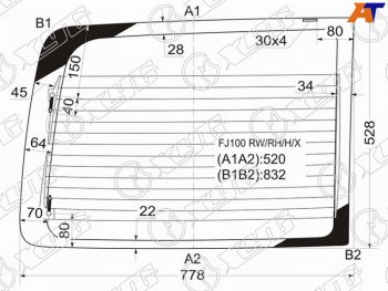 5 399 р. Стекло заднее (Цвет зеленый Обогрев справа. распашная дверь) Toyota Land Cruiser (J100) 98-07  La XYG FJ100 RW/RH/H/X  с доставкой в г. Воронеж. Увеличить фотографию 1