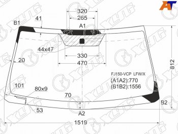5 699 р. Стекло лобовое Toyota Land Cruiser Prado (J150) 09-20  Lexus GX 09-19 XYG FJ150-VCP LFW/X  с доставкой в г. Воронеж. Увеличить фотографию 1