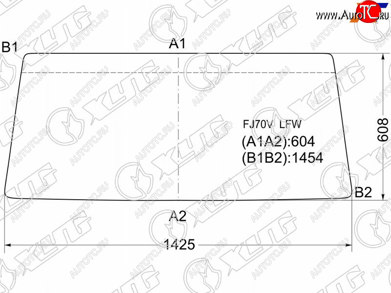 4 199 р. Стекло лобовое Toyota Land Cruiser 84-04  Land Cruiser Prado (J70) 87-96 XYG FJ70V LFW  с доставкой в г. Воронеж