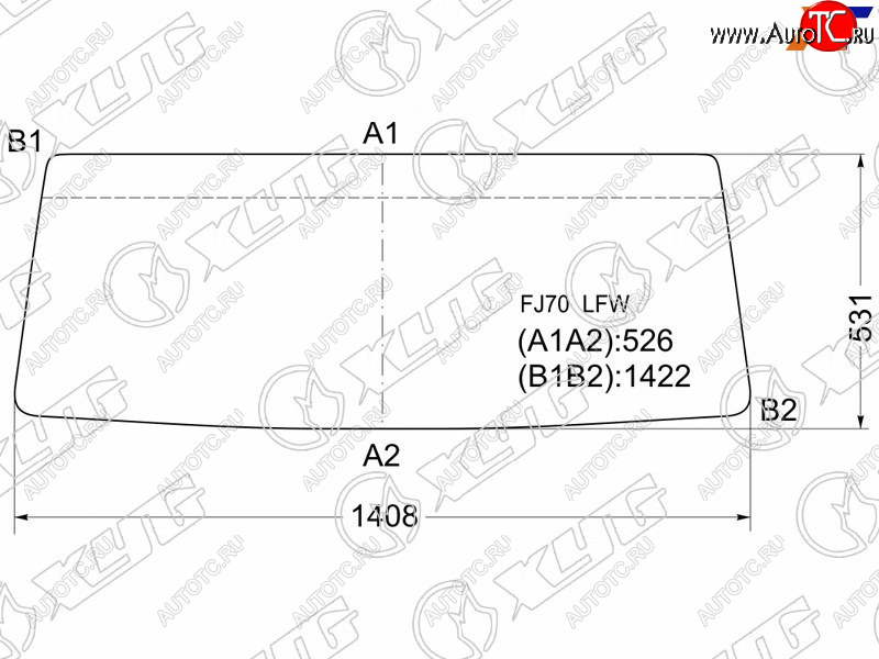 5 849 р. Стекло лобовое Toyota Land Cruiser 84-04  Land Cruiser Prado (J70) 87-96 XYG FJ70 LFW  с доставкой в г. Воронеж
